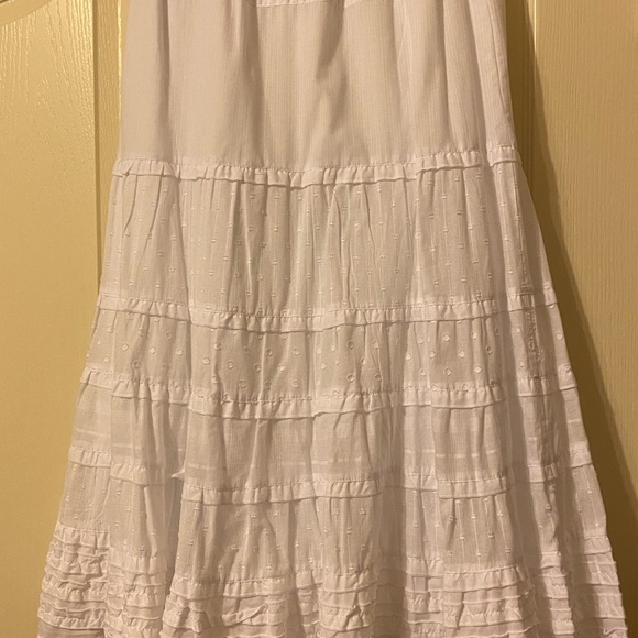 Multiples White Tiered A-line Maxi Skirt - Picture 4 of 7